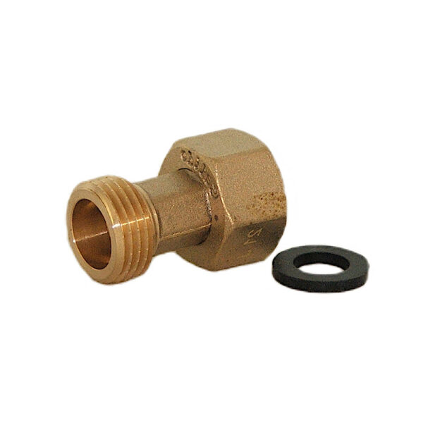 Półśrubunek 1/2×1/2″ mosiężny prosty z uszczelką Calido