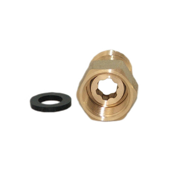 Półśrubunek 1/2×1/2″ mosiężny prosty z uszczelką Calido