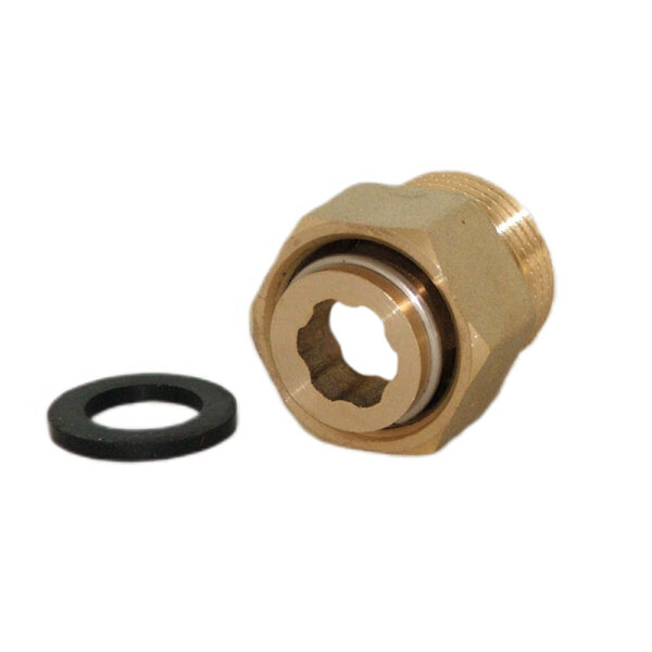 Półśrubunek 3/4×3/4″ mosiężny prosty z uszczelką Calido