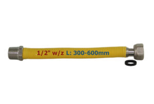 Przewód gazowy rozciągliwy 1/2″ 300-600mm W/Z