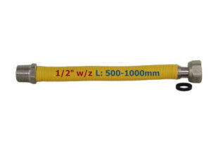 Przewód gazowy rozciągliwy 1/2″ 500-1000mm W/Z