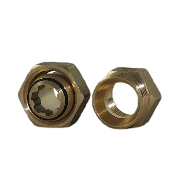 Śrubunek prostyDn15 mosiężny_4 Śrubunek 1/2″ mosiężny prosty z uszczelką Calido