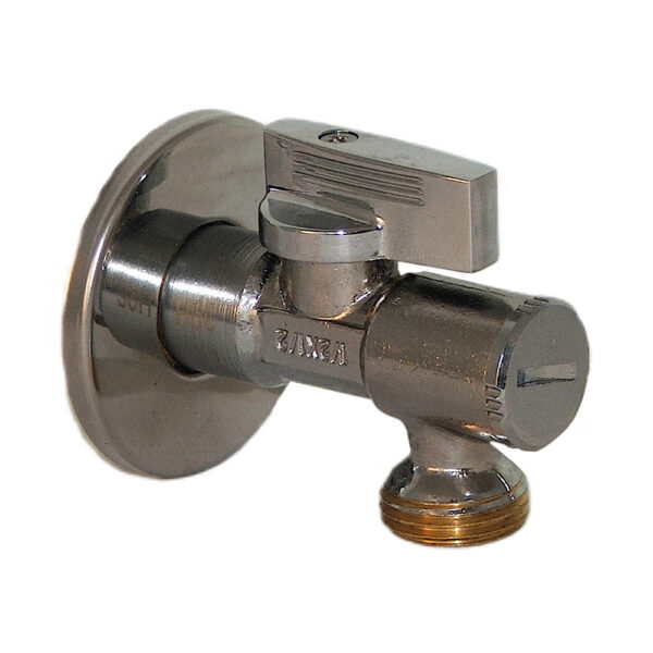 Zawór chromowany 1/2″x1/2″ kątowy Smart z filtrem  DN15