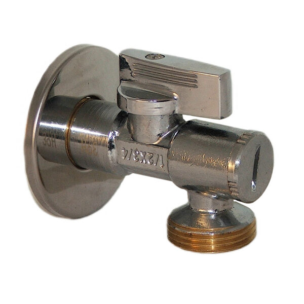 Zawór chromowany 1/2″x3/4″ kątowy Smart z filtrem  DN15