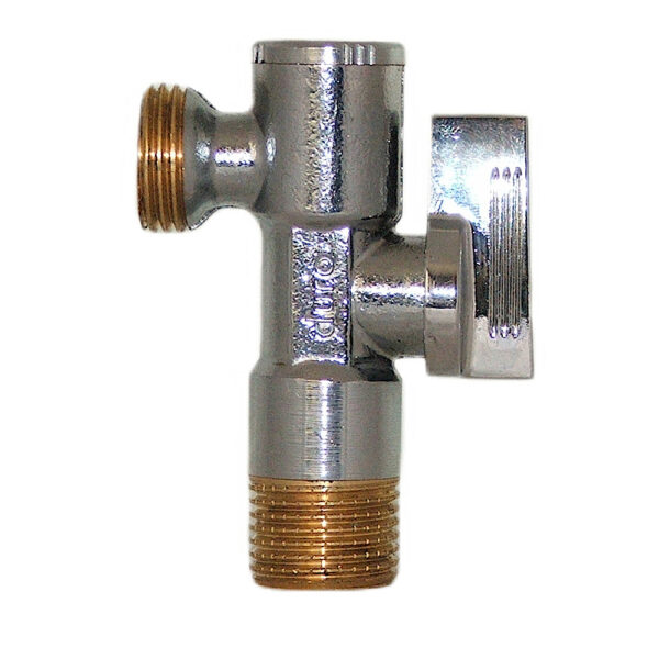 Zawór chromowany 1/2″x1/2″ kątowy Smart z filtrem  DN15