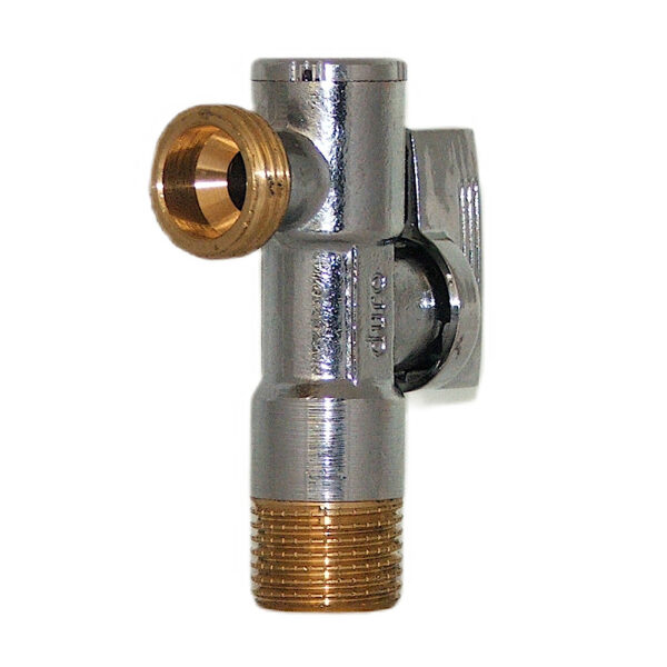 Zawór chromowany 1/2″x1/2″ kątowy Smart z filtrem  DN15