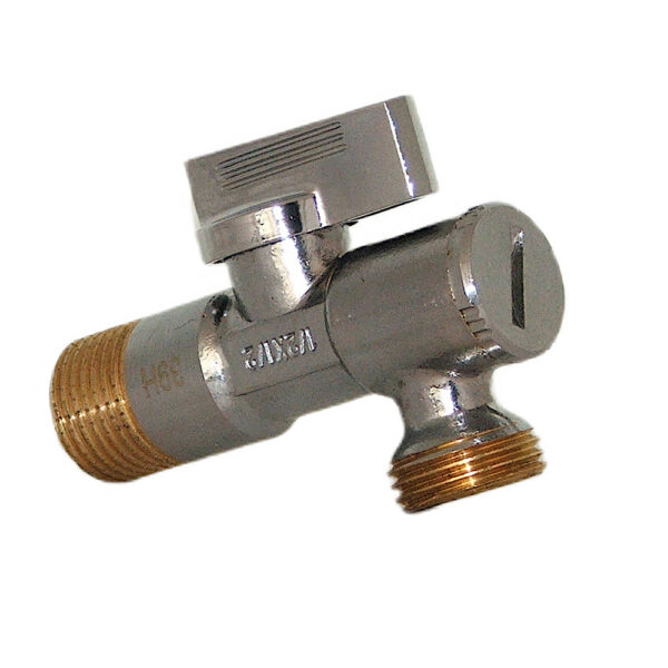 Zawór chromowany 1/2″x1/2″ kątowy Smart z filtrem  DN15