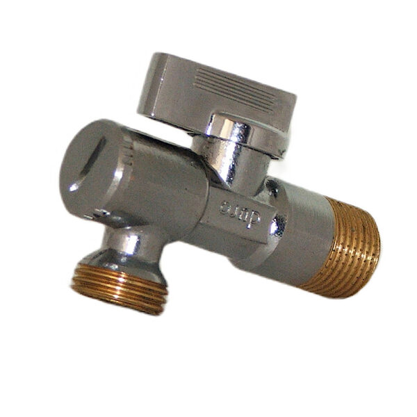 Zawór chromowany 1/2″x1/2″ kątowy Smart z filtrem  DN15
