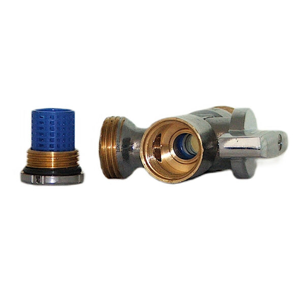 Zawór chromowany 1/2″x1/2″ kątowy Smart z filtrem  DN15