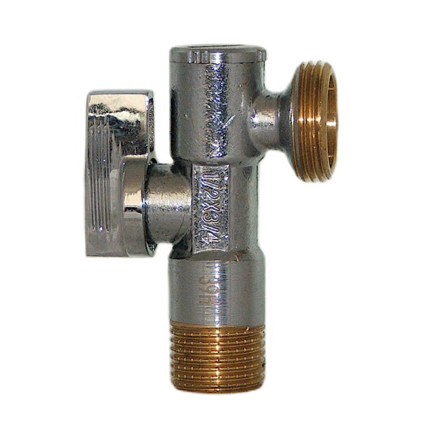 Zawór chromowany 1/2″x3/4″ kątowy Smart z filtrem  DN15
