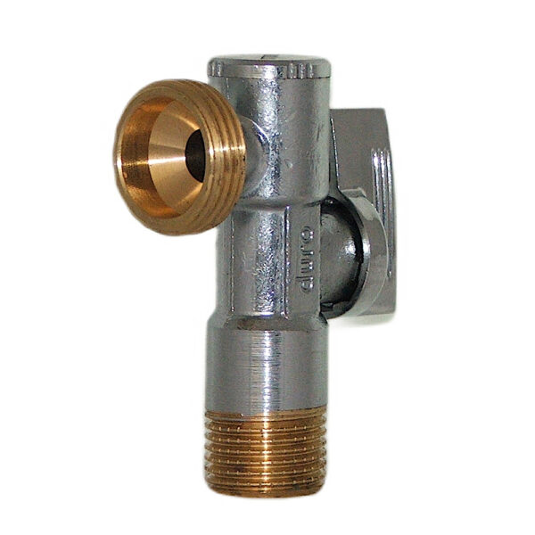 Zawór chromowany 1/2″x3/4″ kątowy Smart z filtrem  DN15