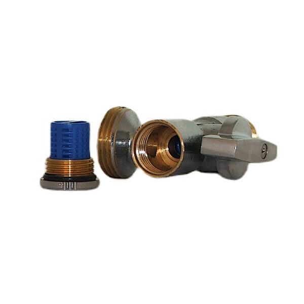 Zawór chromowany 1/2″x3/4″ kątowy Smart z filtrem  DN15