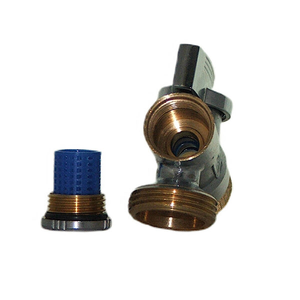 Zawór chromowany 1/2″x3/4″ kątowy Smart z filtrem  DN15