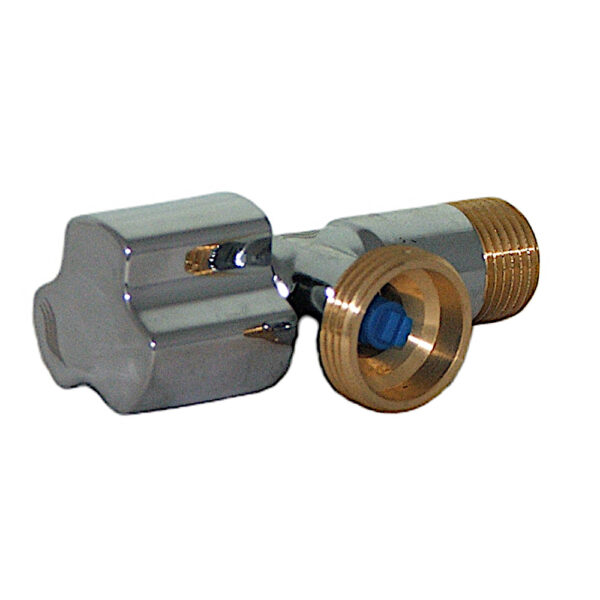 Zawór chromowany 1/2″x3/4″ kątowy Art z filtrem DN15