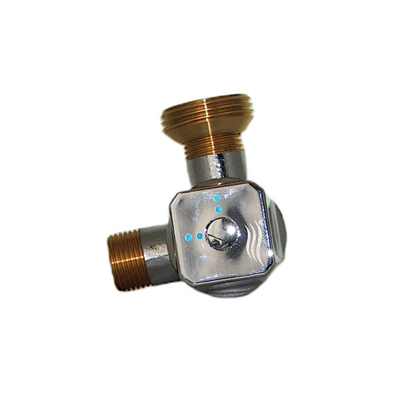Zawór chromowany 1/2″x3/4″x 3/8″ kątowy Multi DN15