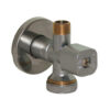 Zawór chromowany 1/2″x3/4″x 3/8″ prosty Solid Bis z filtrem DN15