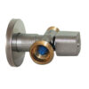 Zawór chromowany 1/2″x3/4″x 3/8″ prosty Solid Bis z filtrem DN15