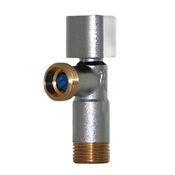 Zawór chromowany 1/2″x3/8″ kątowy Solid z filtrem DN15