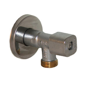 Zawór chromowany 1/2″x1/2″ kątowy Solid  z filtrem DN15