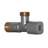 Zawór chromowany 1/2″x1/2″ kątowy Solid  z filtrem DN15