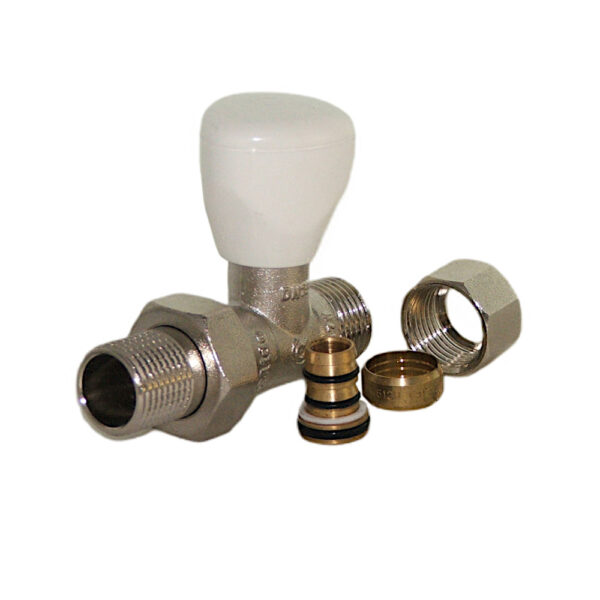 Zawór grzejnikowy zasilający 1/2″ Pex prosty Eskimos DN15