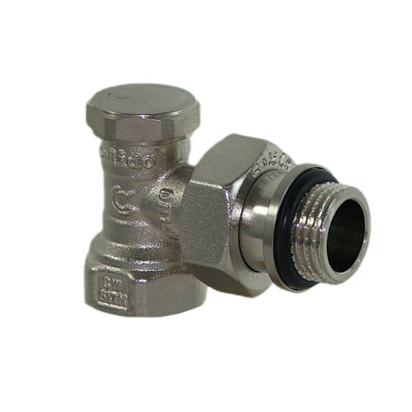 Zawór grzejnikowy powrotny 1/2″ kątowy z o-ringiem Eskimos DN15