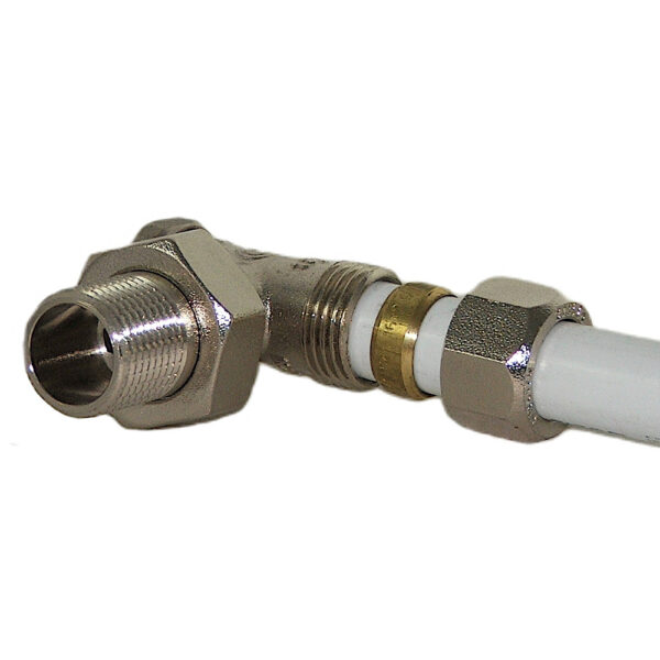 Zawór grzejnikowy powrotny 1/2″ Pex kątowy Eskimos DN15