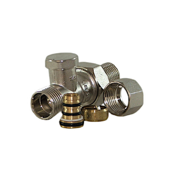 Zawór grzejnikowy powrotny 1/2″ Pex prosty Eskimos DN15
