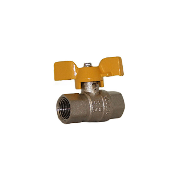 Zawór kulowy gazowy 1/2″ w/w z motylkiem DN15
