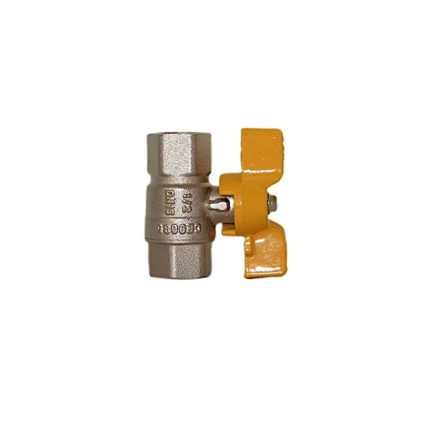 Zawór kulowy gazowy 1/2″ w/w z motylkiem DN15