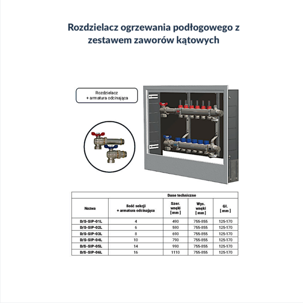 Szafka podtynkowa D/S-SIP-03B