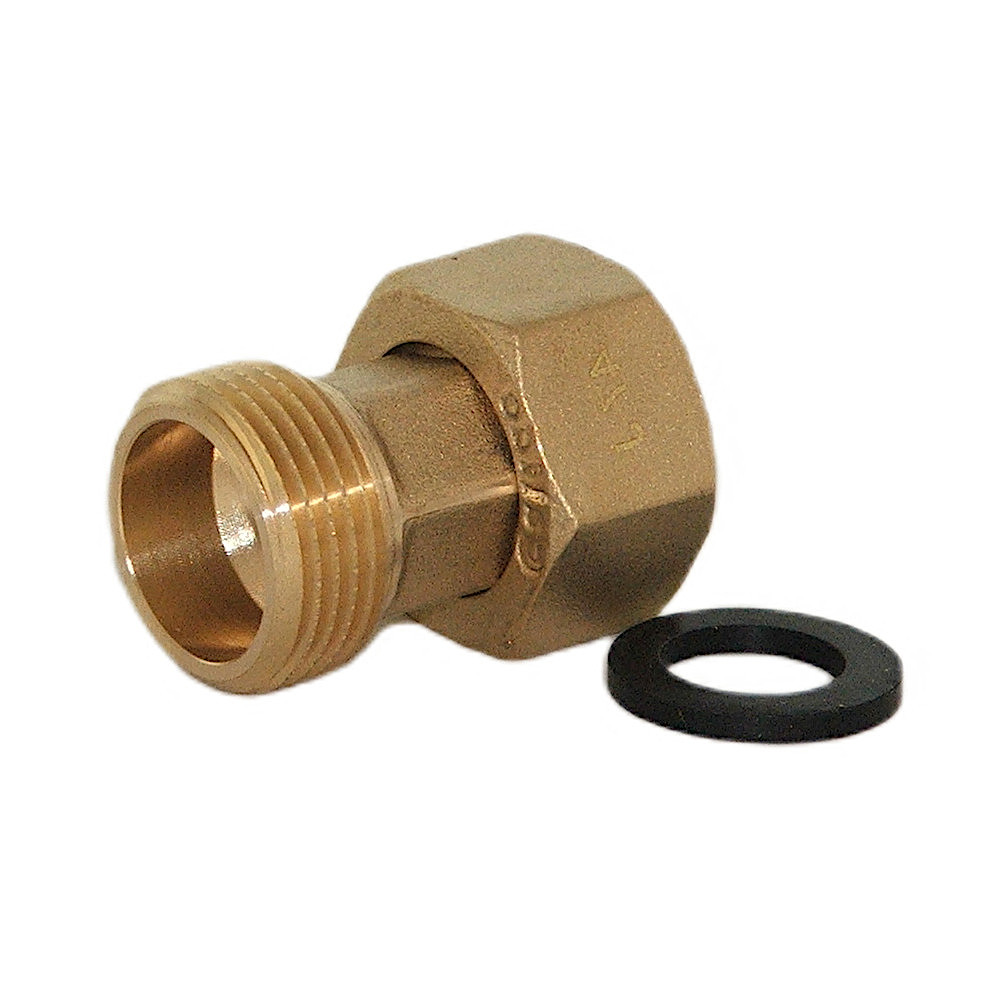Półśrubunek 3/4×3/4″ mosiężny prosty z uszczelką Calido